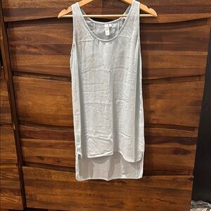 Elegant High Low Mint Green Silk Dress